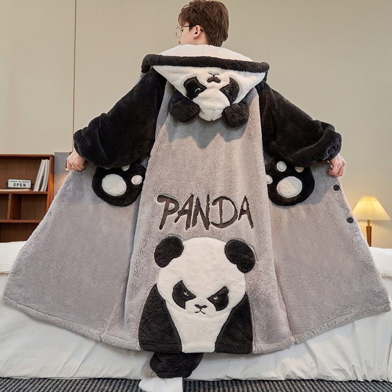 Oversized Panda Pattern Men Wi - Winter Clothing Pk 评论和价格