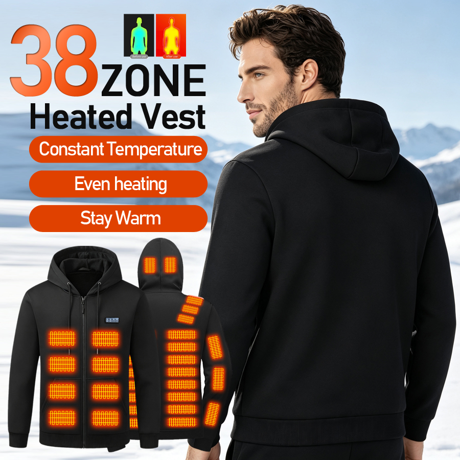 Unisex Heated Hoodie USB Recha - Winter Clothing Hiking 评论和价格